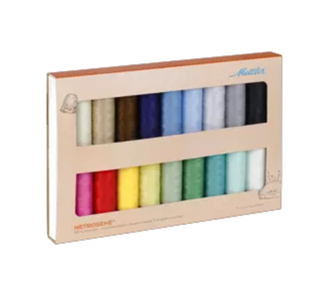 Mettler Metrosene 18 Spool Thread Set by Mettler | (18 40wt Polyester Small Spools)